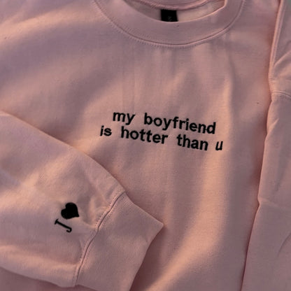 Pull « Mon copain est plus sexy que toi »