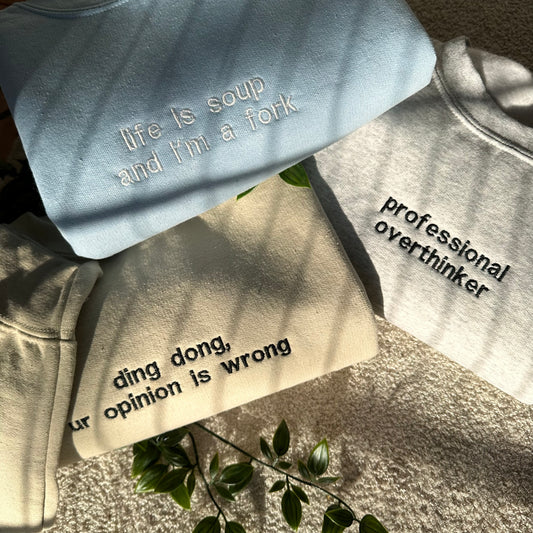 Sweater met eigen tekst