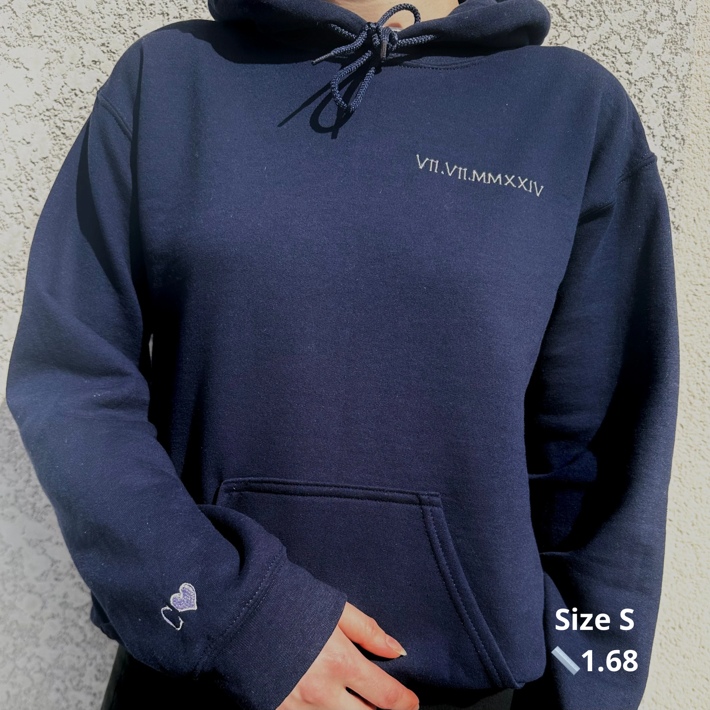 Hoodie set with date and initial